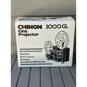 Vintage Chinon Cine Projector 3000 GL In Original Box Excellent Condition
